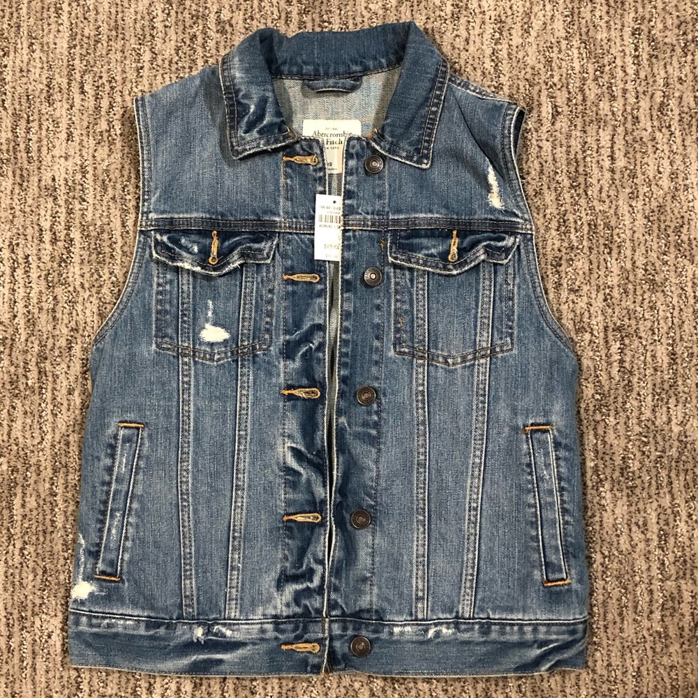 Abercrombie jean vest XS
